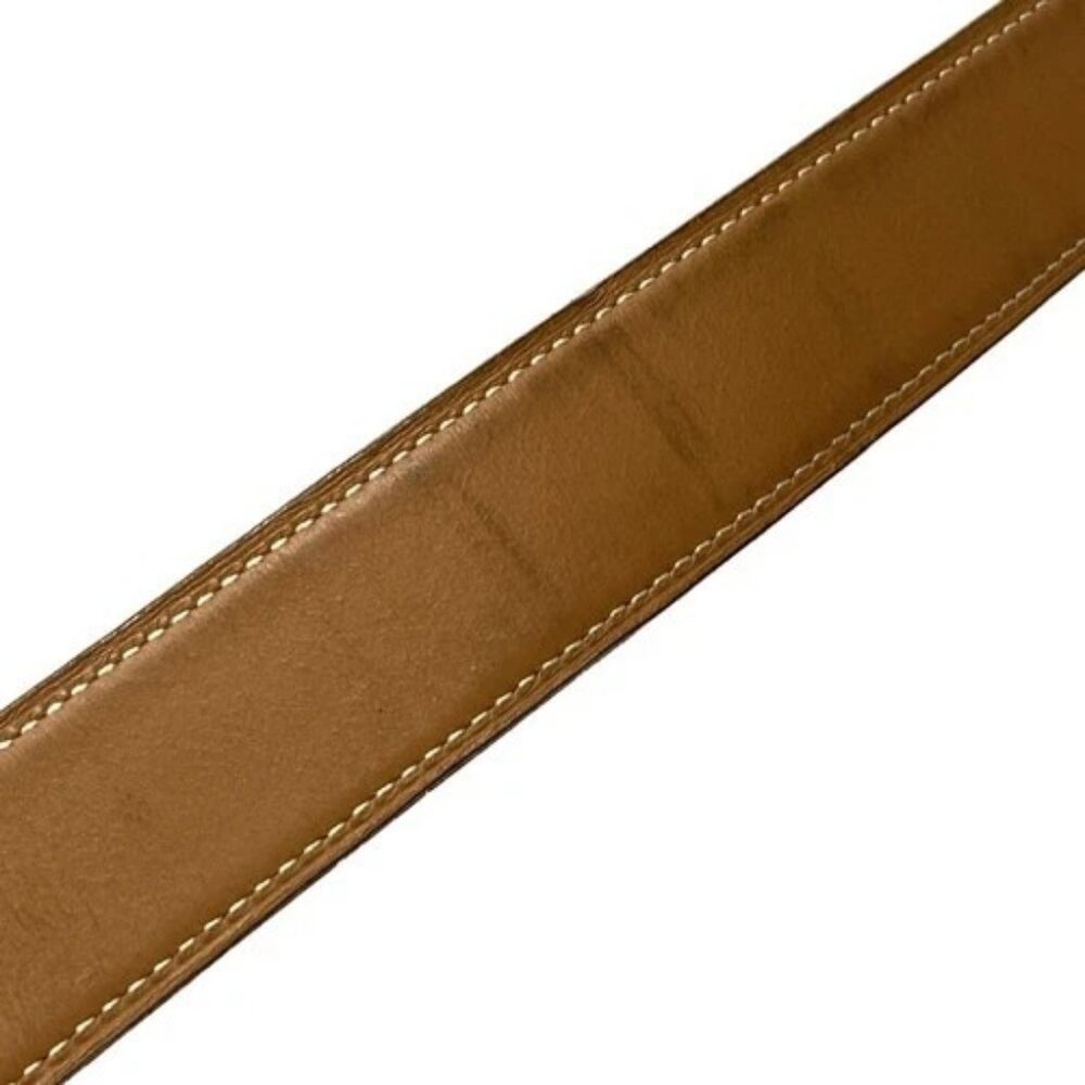 HERMES Double H - Black Brown Box Calf Veau Epsom Square L Belt - Picture 6 of 7